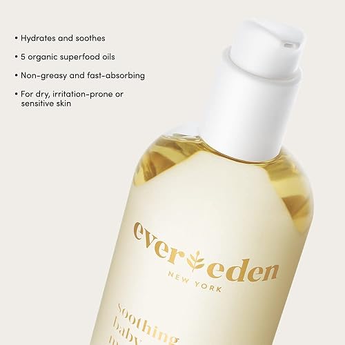 Miniatura 10 de Evereden Aceite de masaje calmante para bebés rocío de algodón 4 onzas líquidas cuidado del bebé no tóxico y limpio ingredientes vegetales y