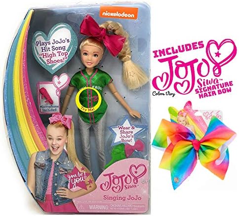 Ropeastar JoJo Siwa Doll Play Set with JoJo Siwa Signature Hair Bow for Girls (Singing Doll: High Top Shoes)
