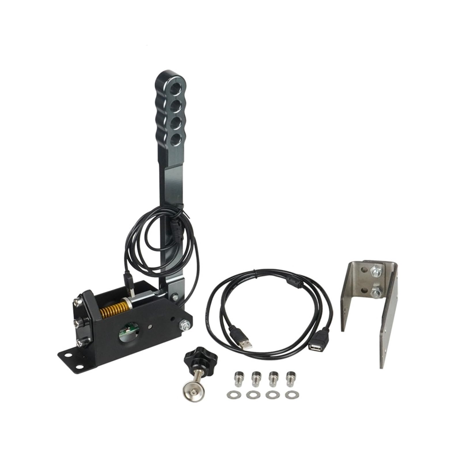 płyta do hamulca ręcznego Zacisk hamulca ręcznego Bit SIM USB z uchwytem do gier wyścigowych Logitech G25 G27 G29 T300 T500Assetto Corsa Dirty 2.0 4.0(Black)