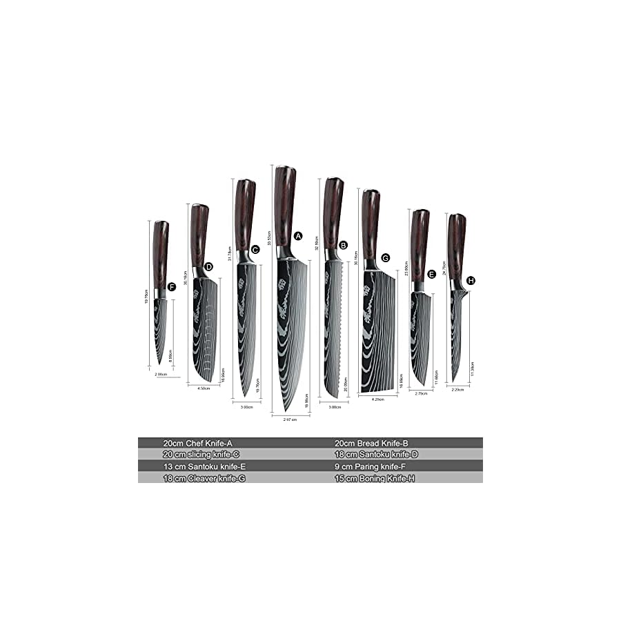 ZENG-Professional-Kitchen-Chef-Knife-Set-Japanese-8-PCS-German-High-Carbon-Stainless-Steel-Ultra-Sharp-Knives-Sets-with-Sheaths-Ergonomically-Handle-Multifunctional-Cutter ZENG Professional Kitchen Chef Knife Set, Japanese 8 PCS German High Carbon Stainless Steel Ultra Sharp Knives Sets with Sheaths, Ergonomically Handle Multifunctional Cutter