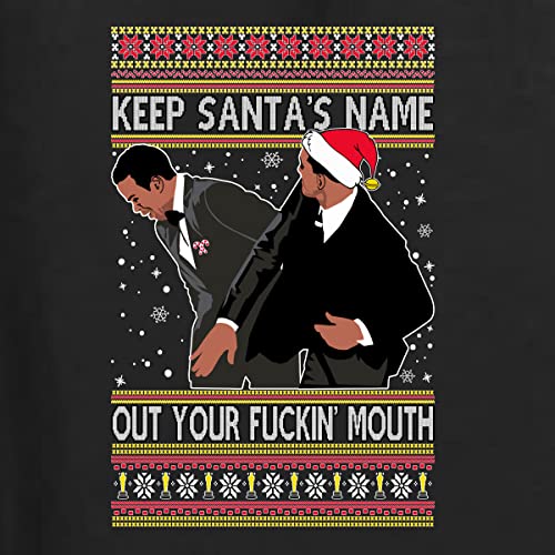 Shark &Amp; Hammer Will Chris Slap Award Show Keep Santa'S Name Out Your Mouth Ugly Christmas Sweater Crewneck Sweatshirt 3 Shark & Hammer Will Chris Slap Award Show Keep Santa’S Name Out Your Mouth Ugly Christmas Sweater Crewneck