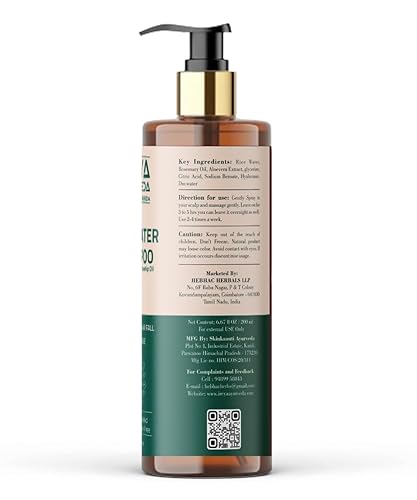 Miniatura 2 de Champú de agua de arroz para cabello con aceite de rosa mosqueta, 6.8 fl oz (6.76 onzas) de agua de arroz para el crecimiento del cabello y cabello