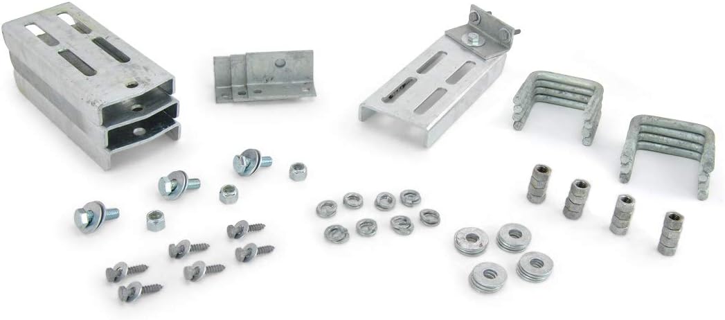 Sturdy Built (4) 10" Galvanized Double U Bolt Swivel Top Bunk Bracket Kit for 2x3 Boat Trailer Crossmember