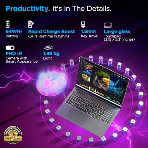 Image of Lenovo IdeaPad Pro 5 Intel Core Ultra 9 285H (32GB RAM /1TB SSD /14 inch (36.83cm) /2.8K OLED /AI PC /Windows 11 /Office Home 2024+Lenovo AI Now /1Yr ADP Free /3 Mon. Game Pass /Grey /1.4Kg), 83JK000AIN