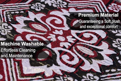 Image of ErraTex Hand Woven Cotton Carpet Multicolor Durable Lightweight Durrie Persian Style Area Rug for Living Room Bedroom Hallway Aladin Design 5x7 Feet