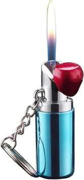 Soft flame lighter, keychain portable lighter, open flame lighter, refillable adjustable flame size lighter, suitable for women gift, indoor, campingD
