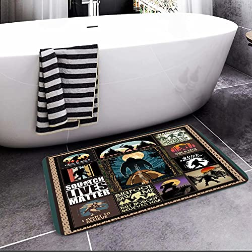 Bigfoot Bath Rug Savage Bathroom Mat Full Moon Splicing Soft Absorbent Shaggy Non-Slip Door Floor Bath Mat Rug For Bedroom Kitchen Livingroom Man Boys 18X45 Inches #TOP1