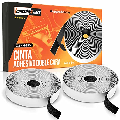 Belcro Adhesivo Doble Cara 8m Negro | Cinta auto-adhesiva fuerte para Mosquitera, Coser, Tela etc. | Tiras de Gancho y Cinta de Lazo Negra Resistente Cover