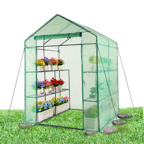 IDZO Outdoor Greenhouse with Rollable Door and Steel Frame