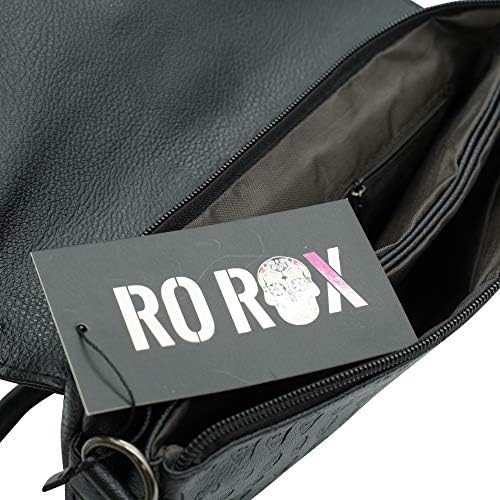 Ro Rox Women's Studded Skull Crossbody Shoulder Bag Punk Gothic Studs PU Handbag