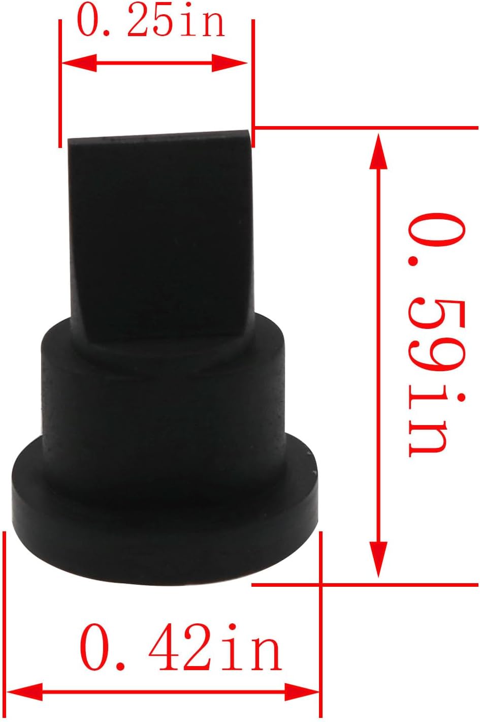 CHENJIN 8PCS B-108288 Toilet Black Rubber Duckbill Check Valve Replacement Parts Toilet Check Valve Air Inducer