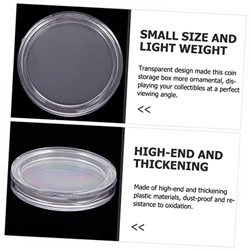 100 cápsulas transparentes para monedas 25mm miniatura 5
