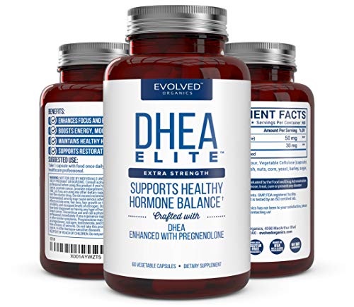 Extra Strength DHEA 50mg, With Pregnenolone 30mg – Hormone Balancer For Over 30’s - Menopause Relief For Over 50’s – Supports Energy, Mood, Sleep, and Healthy Aging – 60-Day Supply