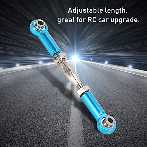 Tbest RC Pull Rod, 6 Pezzi servo Link Regolabili Tirante Tirante in Lega di Alluminio tiranteria Set di tiranti per RC Hobby Modello di Auto(Blu)