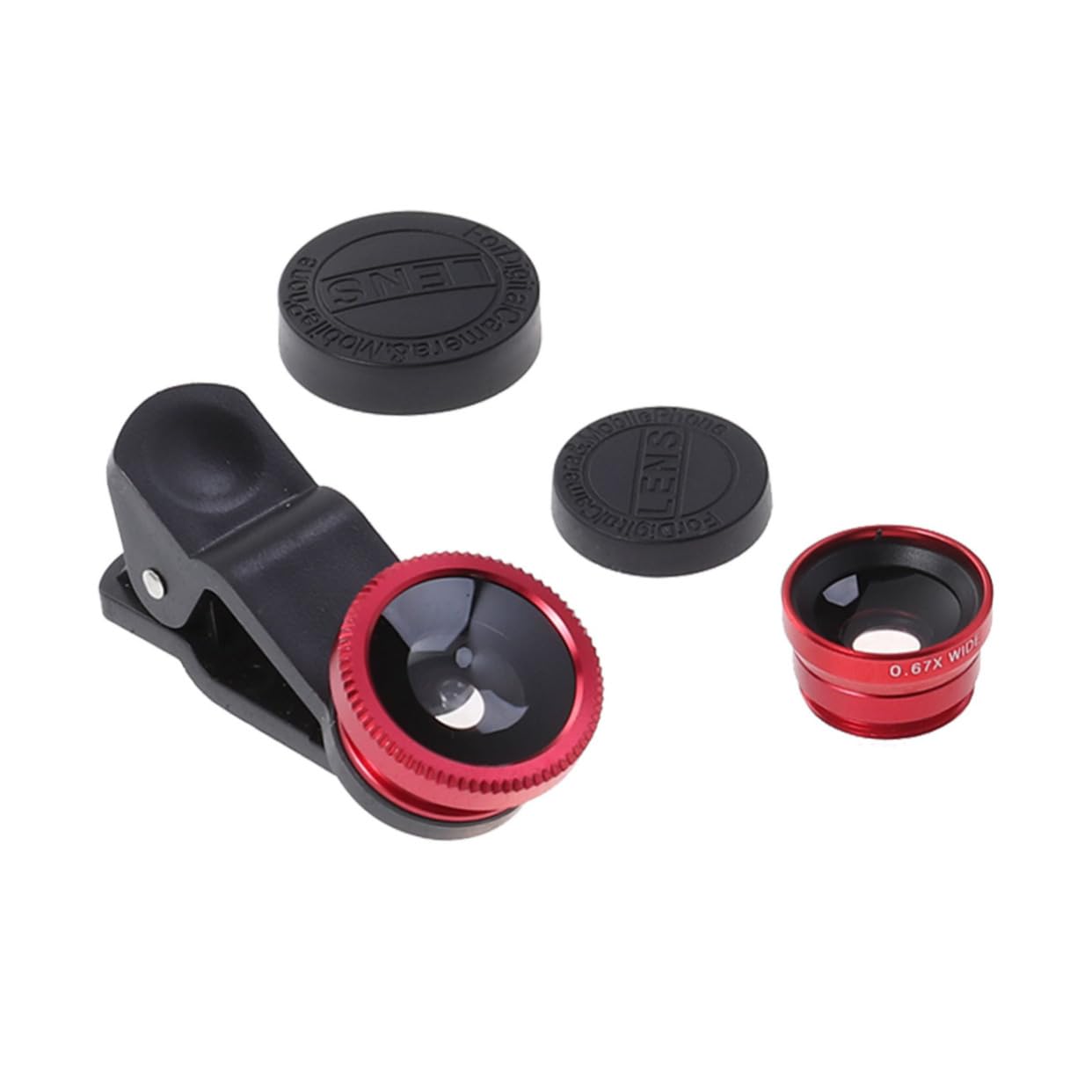 TEHAUX 3-in-1 Phone Lens Kit Macro Wide Angle Lens for Camera Easy Install Aluminum Alloy
