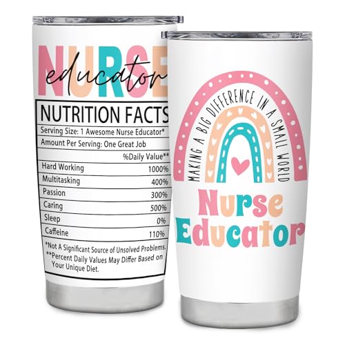 Nurse Educator Gifts fro Women Men, Nurses Educator Appreciation Week, Nurse Graduation Stainless Steel 20oz, Gift for Birthday Christmas