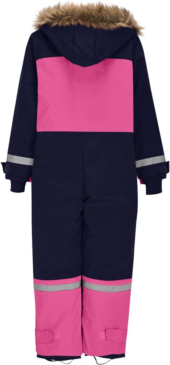 hlysgo Kids Snow Suit Boys Girls One Piece Snowsuit Waterproof Windproof Winter Outdoor Overalls Snowboarding Ski Suits