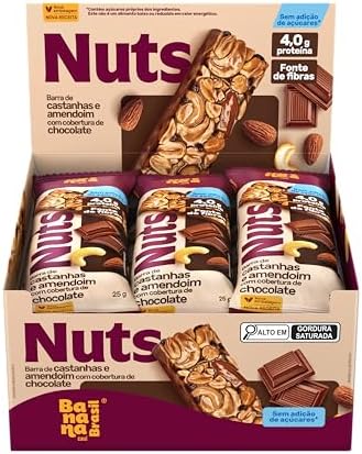 Banana Brasil - Barra De Castanhas Nuts Com Cobertura De Chocolat...