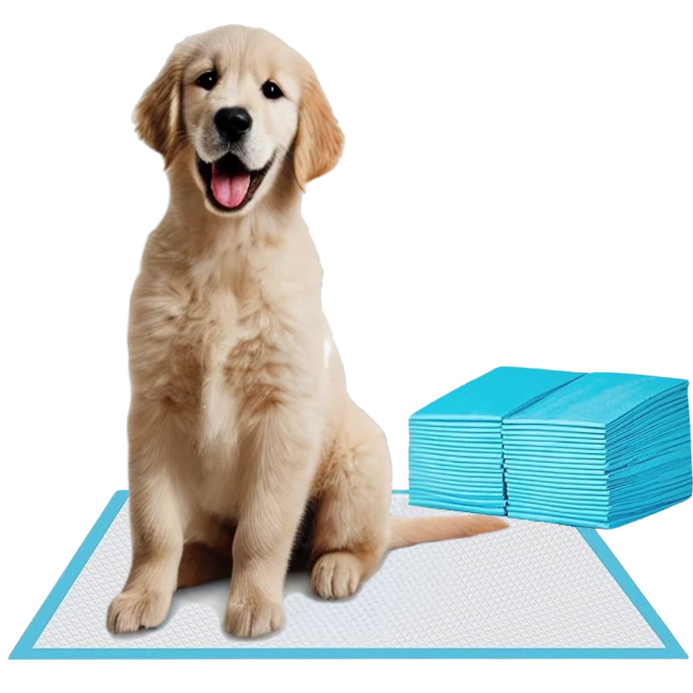 Dog Puppy Pads 60x45cm 50 Pack Medium Size 5-Layer Puppy Training Pads with Leak-Proof Quick-Dry Design Pads Pee Pads for Pets
