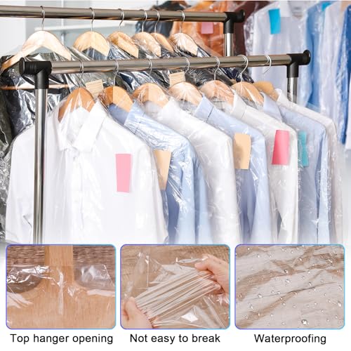 Miniatura 5 de Tranrantic 30 Piezas Fundas Ropa Armario Transparentes, 60 140cm Bolsas Para Ropa De Plástico, Fundas Transparentes Para Ropa, Ropa Bolsas De Plástico A Prueba De Polvo