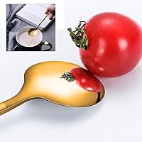 Vista 5 de Generic Juego de cucharas de café expreso de acero inoxidable chapado en oro (8 piezas) - Cucharas agitadoras de mango largo para café, té, postre