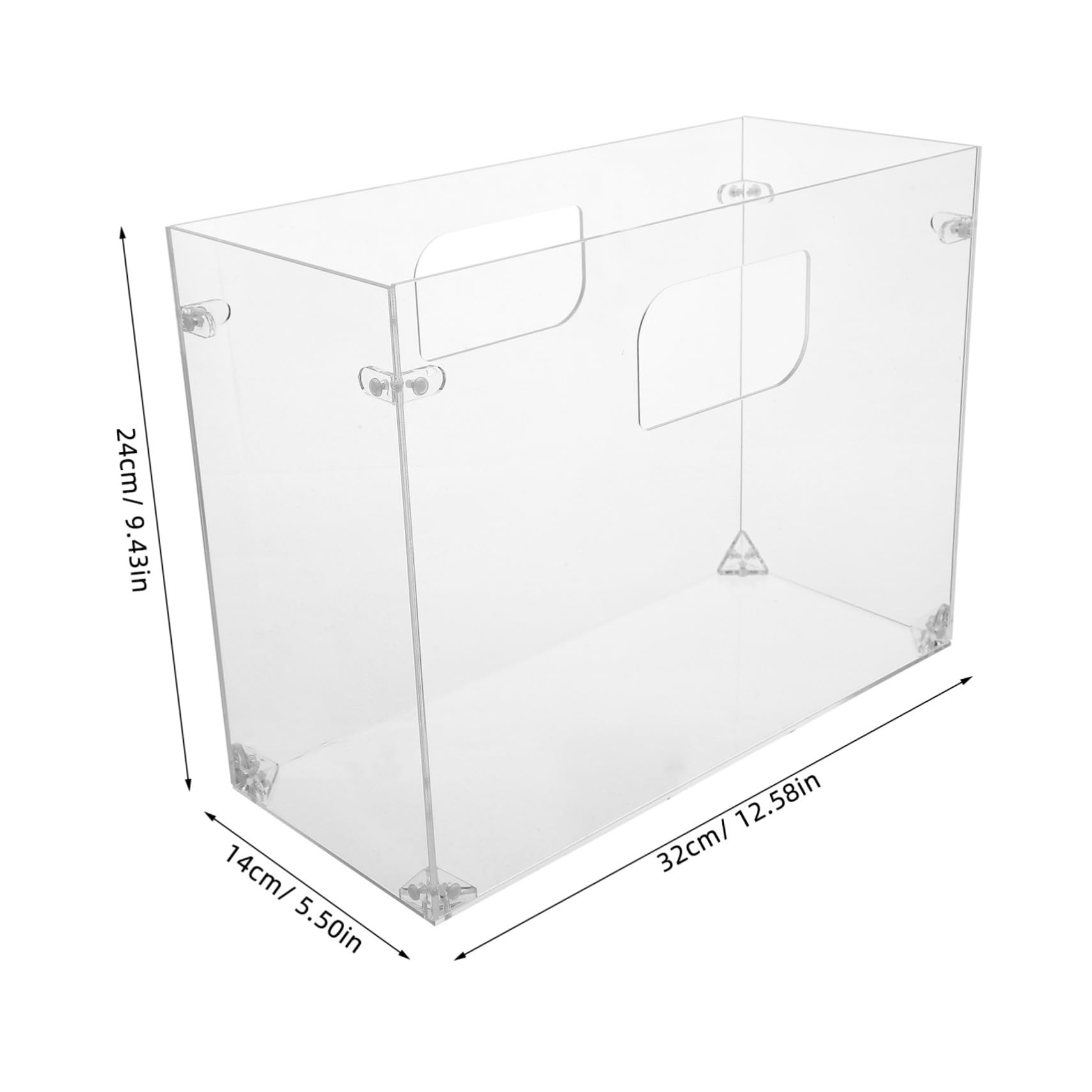 Organizzatore Documenti da Scrivania in Acrilico 32x24x14 Cm | Struttura Smontabile, Design Modulare Trasparente, per Studio e Ufficio