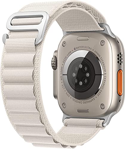 EPULY Compatible with Apple Watch Ultra Nylon Braided Alpine Loop Bands, for Apple Watch 49mm 42mm 44mm 45mm, Adjustable Rugged Sports Straps with Stainless Steel G-hook Womens Men Wristbands for Apple Watch Ultra, iWatch SE, Series 8 7 6 5 4 3 2 1,S