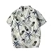 Produktbild GBYGDQ Blumen-Shirt, Vintage-Stil, loser Strandurlaub, kurzärmelig, dünner Abschnitt, baumwolle, weiß, Large