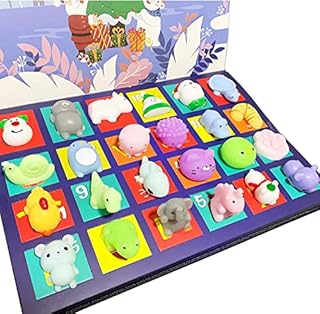 PANSHAN Christmas Fidget Advent Calendar 2022 Soft Rubber Toy Christmas Advent Calendars Gift 24Pcs for Kids Kawaii Animals Santas Toys Xmas Countdown Calendar
