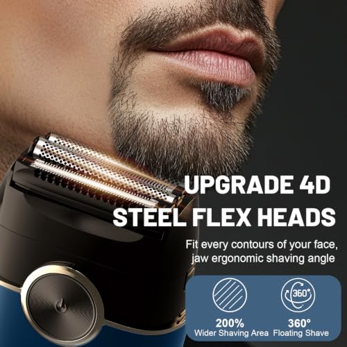 Image of Electric Foil Shavers for Men: 4 Floating Blades & Dual Speed
