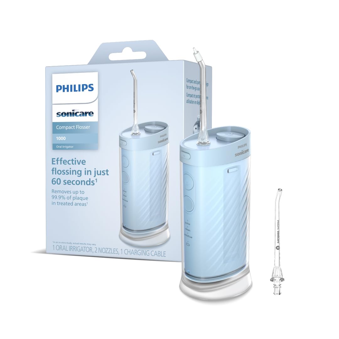 Philips Sonicare Kompakt Ağız Duşu, 3 Modlu, 200ml Su Hazneli, USB Şarjlı, 360° Başlık, Titreşim ve