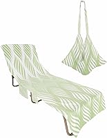 Vista 10 de Coloridas fundas verticales para silla de playa con bolsillos, funda de microfibra de secado rápido, fundas de silla de piscina naranja, toalla