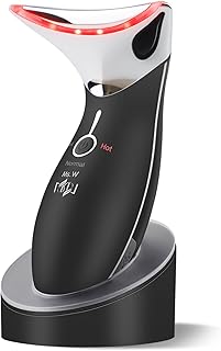 Ms.W Masajeador facial de cuello con luz roja...