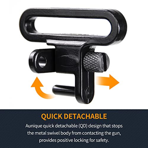 GUGULUZA 4 STÜCK 2,54cm Schnellverschluss Riemenbügel, QD Sling Swivel, für Gewehrgurt und Schraube Holzpfosten