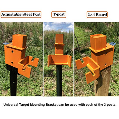 Highwild Ar500 Steel Hostage Target 12" X 20" X 3/8" Armored Steel Bullseye Reactive Idpa Shooting Target With 2X4 T-Post Bracket #TOP2