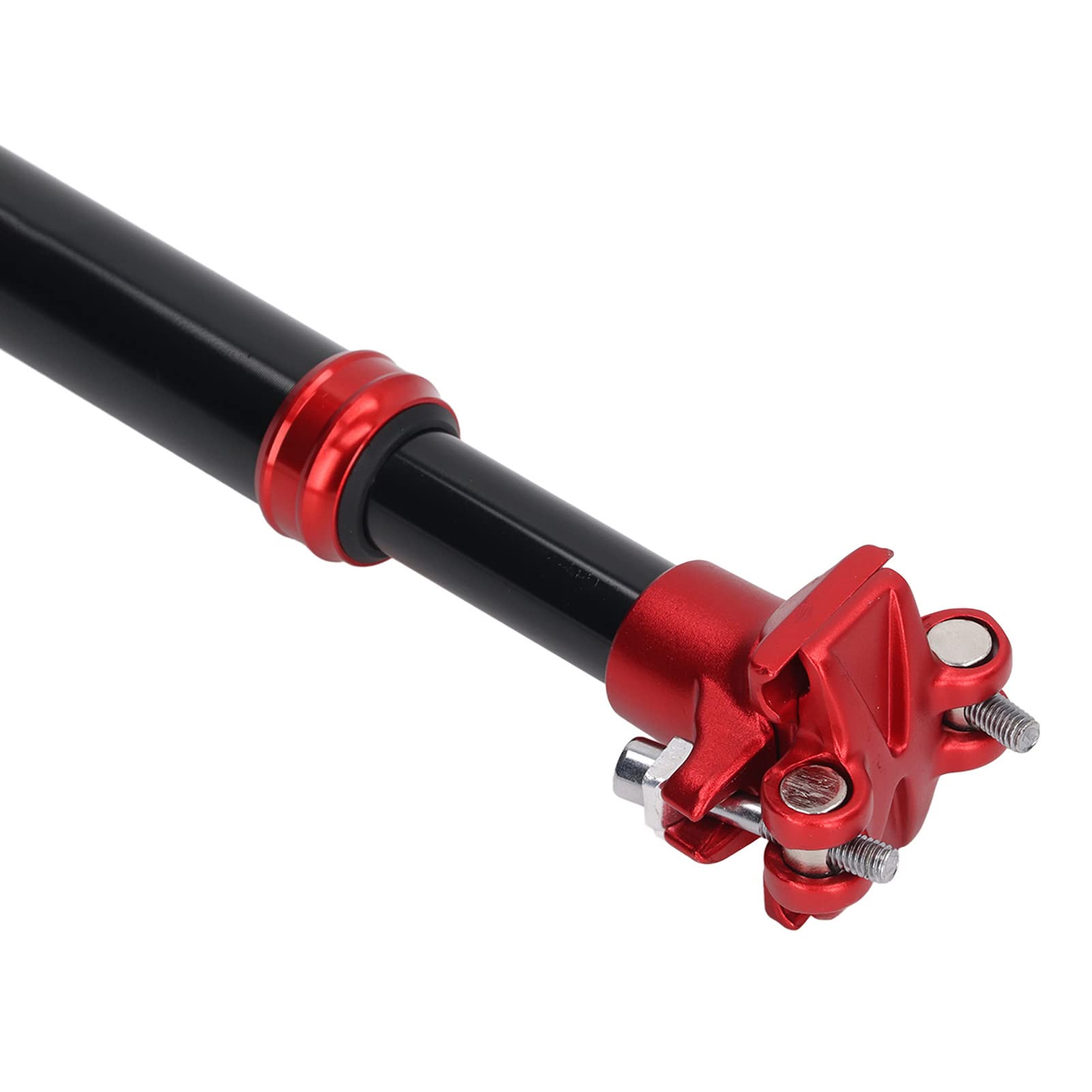 Sztyca amortyzowana do roweru ze stopu aluminium 27,2 mm x 350 mm z rurką adaptera - sztyca amortyzatora o wysokiej wytrzymałości do rowerów górskich i naprawy rowerów - lekka