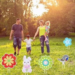 12 Pack Spring Yard Signs with Stakes Flower Butterfly Bunny Yard Signs Outdoor Spring Garden Decorations Lawn Floor Inserts for Easter Decor Planters Flower Beds Patios 12 Pack Spring Yard Signs with Stakes Flower Butterfly Bunny Yard Signs Outdoor Spring Garden Decorations Lawn Floor Inserts for Easter Decor Planters Flower Beds Patios