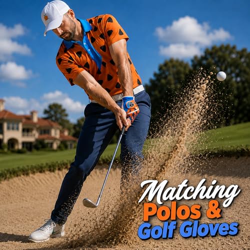 Guante de golf de cuero sintético japonés Bedrock Fred de alta resistencia para hombre 7