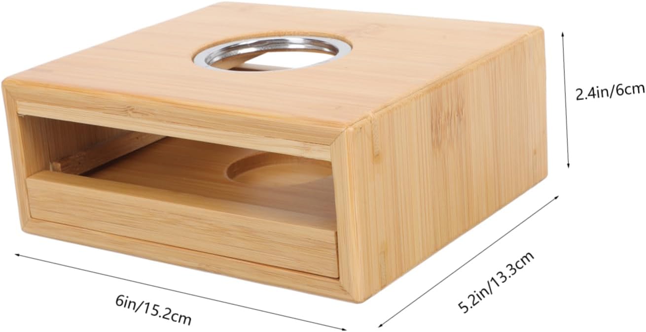 Japanese Tea Bamboo Tea Warmer Teapot Warmer Drawer Stove Holder Candle Stand Home