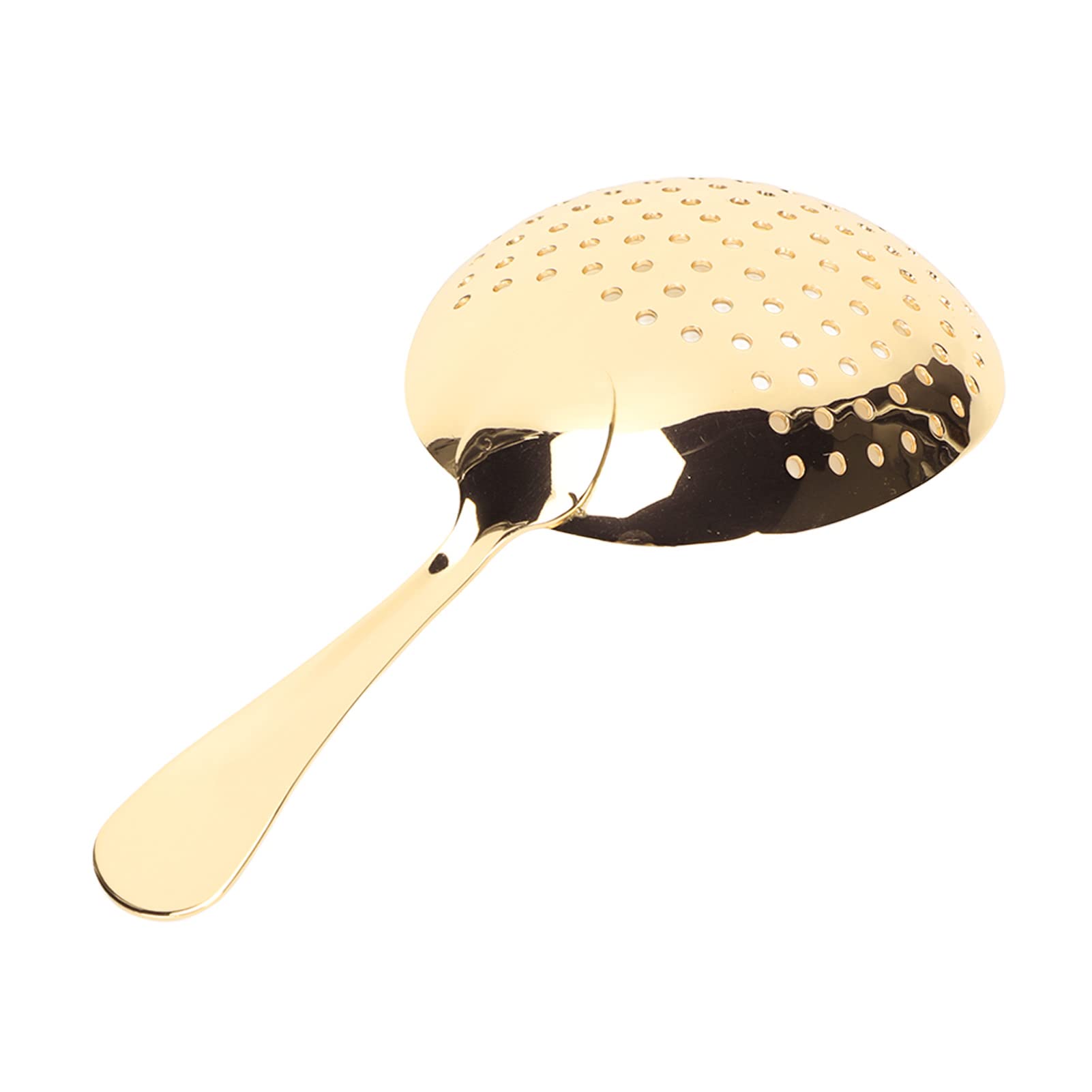 Colador de cóctel, cuchara ranurada de acero inoxidable, colador julep, filtro de hielo multifuncional para cocteles, bebidas, uso doméstico o comercial (chapado en oro) 6