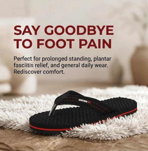 Image of ORTHO JOY House Slipper for Women's Care | Orthopaedic | Diabetic | Acupressure | Comfortable | MCR | Flip Flop Ladies and Girl's Home for Daily Use