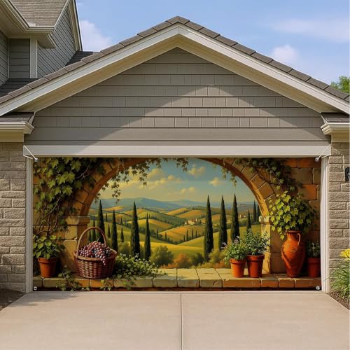 Décoration de garage toscane pour embellir votre jardin en saison de printemps et été