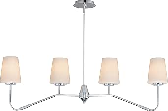 Maxim Lighting 12697WTPC Durham - 4 Light Linear Pendant-12.25 Inch Tall and 4.75 Inch Wide, Finish Color: Polished Chrome