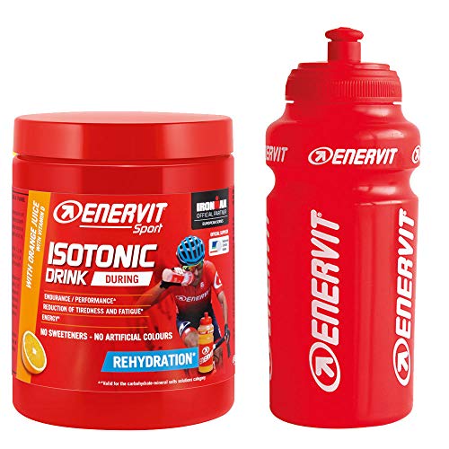 Enervit Sport Isotonic Drink & Bottle, Orange, 1 x 420g + Bottle
