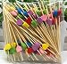 AILEXI Palos De CÓCtel Palos De Madera De 100 Cuentas Suministros Para Fiestas Volantes Comidas Para Comer Frutas Bocaditos Bocaditos - Corazones Multicolores