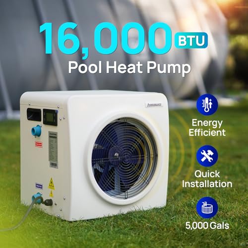 AQUASTRONG Swimming Pool Heat Pump,Electric Pool Heater for Above Ground and Inground Pool,Heating and Cooling Pool Heater Pools Up to, 5000 Gallons - Thumbnail 2