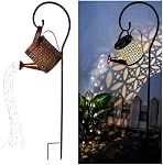 Lanternes solaires extérieures étanches,Abreuvoir métallique Can Jardin Ornements Decor,Pathing Lights Yard Art,Décors de patio extérieurs Cadeaux d'anniversaire pour maman Grand-mère femmes idées,avec crochet,Grande