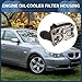 INFINAUTO Engine Oil Cooler Oil Filter Housing Adapter Assembly, Oil Cooler No.11428507697/11-42-8-507-697 for BMW X3 X5 328d Upgraded Aluminum Alloy Silver Tone, 1 Pc