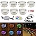 Produktbild 50er Set Led Bodeneinbauleuchten Aussen 1W Ø45mm IP67 Wasserdicht LED Einbaustrahler Terrasse Küche Garten Led Lampe Warmes Weiß (RGB-fr, 30er-set)