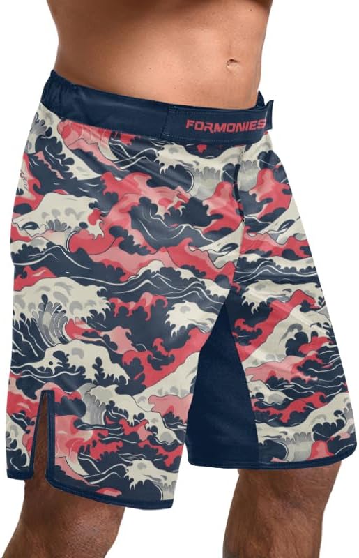 Camo Men's MMA Shorts for Workout Training - BJJ Fight Shorts for Jiu Jitsu Muay Thai Grappling